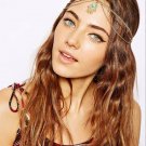 Women Fashion Sexy Rhinestone Green Chain Jewelry Headband Synthetic Emerald