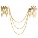 Fashion Girls Gold Chain Jewelry Headband Head Red Hair band Beauty Sexy Hairpin