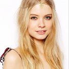 Lady Gold Chain Flower Dangle Drop Crown Head Hair Cuff Headband Accessories
