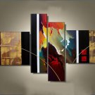 Framed!!handpainted 4 piece modern abstract oil paintings on canvas wall art pictures(small size)