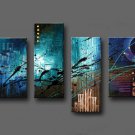 Stretched!!Still Life Fish Painting Pictures On The Wall For Room Decor(small size)