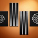 Stretched!!abstract oil painting canvas 4pcs/set mixorde frame on the back