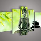 No Frame!!5 Panel Wall Art Religion Buddha Oil Painting Home Modern Decoration