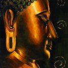Wholesale Hand-painted Canvas Oil Painting Buddha Painting Square Art Painting No Frame