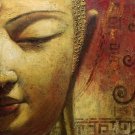 handpainted modern abstract Religion Buddha Oil Painting Contemporary Bistro Tables No Frame