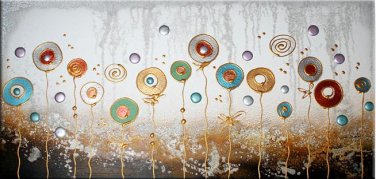 home decor hall wall art flower thick colors palette knife oil painting No Frame