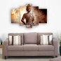Framed Huge Size Handpainted Wall Art Religion Buddha Flower Oil Painting On Canvas Ready to Hang