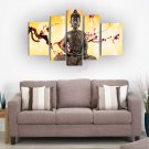 Framed Large Size Wall Art Religion Buddha With Flowers Oil Painting Home Modern Decoration