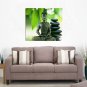 Framed Zen Religion Buddha Oil Painting On Canvas Green Flower Contemporary Decoration Stretched