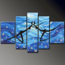 UnFramed!Huge Size Handmade Drawing Set Textured Dance Painting on Canvas Dancer 5 Piece Wall Art