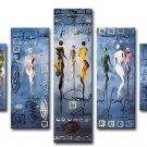 Huge Size Dancing Ladies Abstract Art Oil Paintings Beautiful Women Canvas Art Modern Wall No Frame