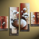 Framed!! 100% Hand Painted Beautiful Flower Oil Painting for Home Decoration