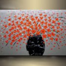 Stretched & Ready to Hang!! Large Size Canvas Art Knife Painting Flower for Home Decor