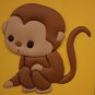 Modern Framed Lovely Cartoon Monkey on 3D Leather Painting for Children Bedroom Decor