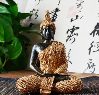 7.8" Thai Buddha Meditating Peace Harmony Statue