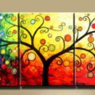 Home decoration! Hand-painted Wall art Colorful Rich Tree Modern Abstract oil painting No frame
