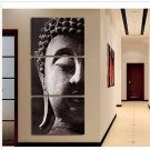 High Quality Hand-painted Group Oil Painting 3 Panel Wall Art Religion Buddha Oil Painting No Frame