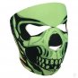 Neoprene Green Skull Full Face Reversible Motorcycle Mask (Assassin) …