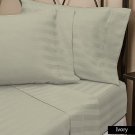 1000 TC Egyptian CottonSheet Set 4PCs ivory StripeQueen