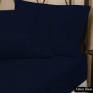 1000 TC Egyptian CottonSheet Set 4PCs NAVY BLUE STRIPE KING SIZE
