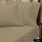 1000 TC Egyptian CottonSheet Set 4PCs TAUPE STRIPE CAL- KING SIZE