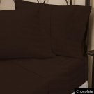 1000 TC Egyptian CottonSheet Set 4PCs CHOCOLATE STRIPE FULL SIZE