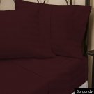 1000 TC Egyptian CottonSheet Set 4PCs BURGUNDY STRIPE FULL SIZE