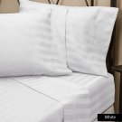 1000TC Egyptian Cotton Duvet Cover & Pillow Shams 3PCs Set Full Size White Stripe