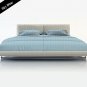1000TC Egyptian Cotton Duvet Cover & Pillow Shams 3PCs Set Full Size Light Blue Stripe