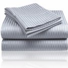 Superking duvet 3 PC set, elephant dark grey with stripe. 1000 tc