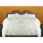 1000 TC Egyptian Cotton Waterfall Ruffle Duvet Set King Size White Solid