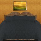 1000 TC Egyptian Cotton Waterfall Ruffle Duvet Set king Size Elephant Grey Solid
