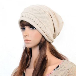 Beret Unisex Wool Knitted Beanie Winter Hat Head Warmer