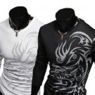 Dragon Totem Tattoo long sleeve Fitted Polo T Shirt Top