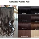 Synthetic Human Hair Clip in Extensions 3/4 Full Head Wig