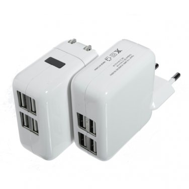 Universal USB Travel Plug AC Power Charger Home Wall Adapter Galaxy S4 S3 iPhone iPad