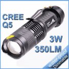 Mini Flashlight Cree Q5 LED 7W 350 Lumens Lantern Light