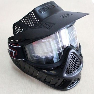 Paintball Tactical Military Full Face Mask Neck Guard Goggles Airsoft Dirt Bike Helmet Visor