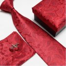 Silk Ties Necktie Gift Set + Cufflinks + Handkerchief + Gift Box
