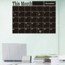 Wall Calendar Decal Chalkboard Vinyl Sticker Home Office Business Decor