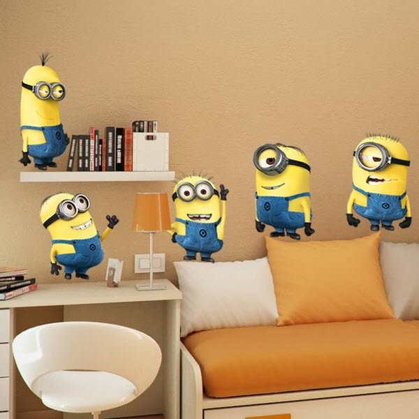 DESPICABLE ME 2 MINIONS Wall Stickers Vinyl Art Decals Kids Room Decor Removable