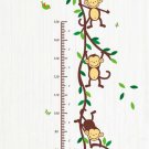 Monkey Measuring Decal Kids Height Chart Removable Vinyl Wall Art Stickers