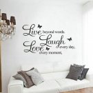 Inspirational Quote Decal Love Laugh Live Wall Art Sticker Decor