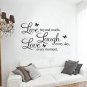Inspirational Quote Decal Love Laugh Live Wall Art Sticker Decor