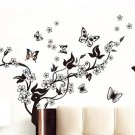 Blossoming Butterfly Decal Wall Sticker Vinyl Art Girls Decor