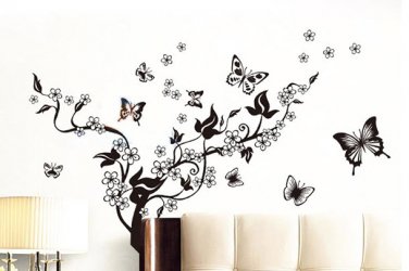 Blossoming Butterfly Decal Wall Sticker Vinyl Art Girls Decor