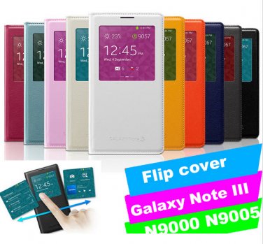 Samsung Galaxy Note 3 N9000 N9005 S View Flip Case Housing