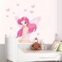 Fairy Vinyl Decal Childrens Girls Decor Pink Wall Sticker Poster