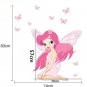 Fairy Vinyl Decal Childrens Girls Decor Pink Wall Sticker Poster