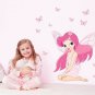 Fairy Vinyl Decal Childrens Girls Decor Pink Wall Sticker Poster